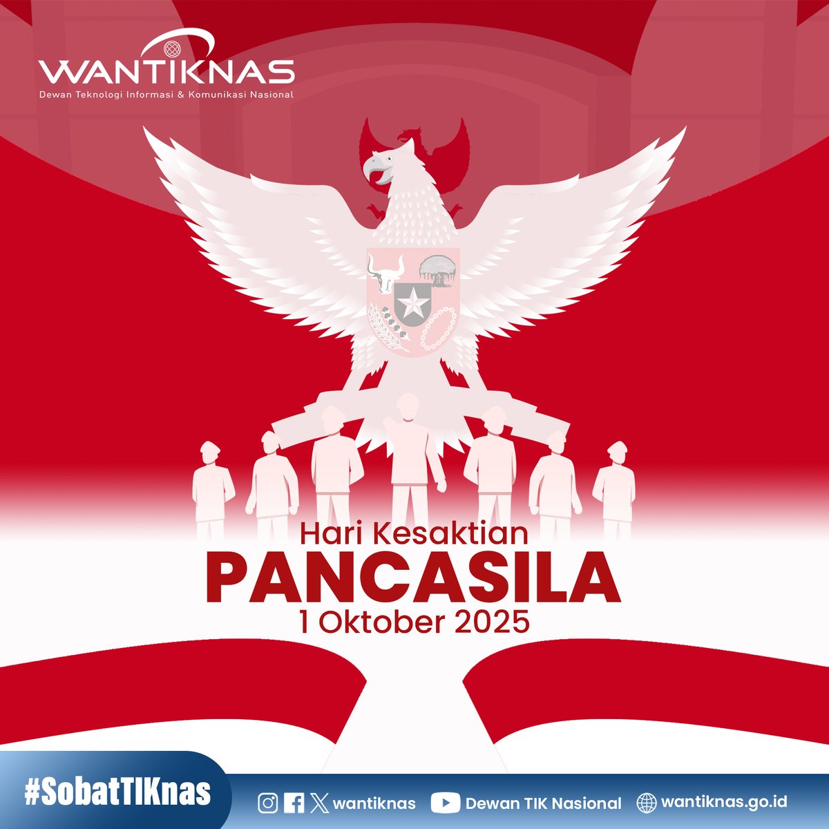 Selamat Hari Kesaktian Pancasila 01 Oktober 2025 #SobatTIKNas!

#pancasila #kesaktianpancasila #digital #transformasidigital #wantiknas