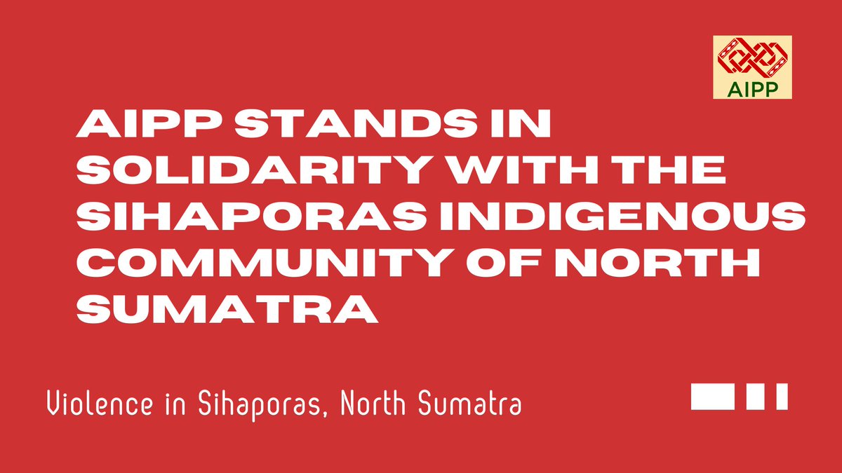 🚨 34 Indigenous people injured in Sihaporas, North Sumatra after a brutal attack by PT. Toba Pulp Lestari security &amp; hired thugs.

This is not just an attack on one community.

Read: aippnet.org/aipp-stands-so…

✊ #StandWithSihaporas #IndigenousRights #StopTPL