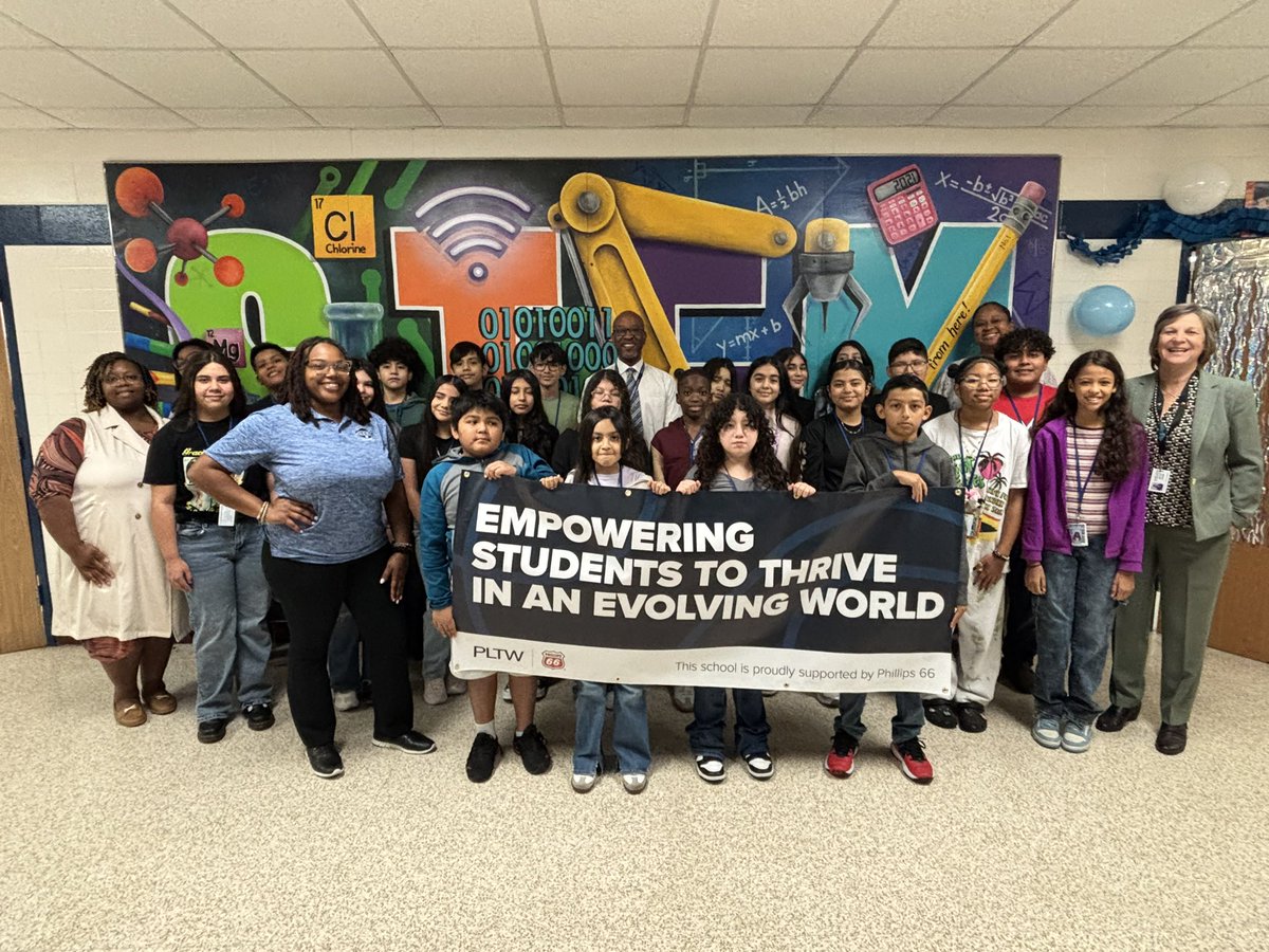 Thank You <a href="/Phillips66/">Phillips 66</a> and <a href="/PLTWorg/">Project Lead The Way</a> for another STEM grant 💰to help us add the Medical Detectives course to prepare our Ss for the Biomedical Science track in <a href="/SheldonSTEM/">Sheldon ISD STEM/PTECH</a>. We are building a Pathway to Prosperity for our Ss. 💪👨🏽‍⚕️👩🏽‍⚕️ <a href="/KMS_Panthers/">C. E. King Middle School</a>
