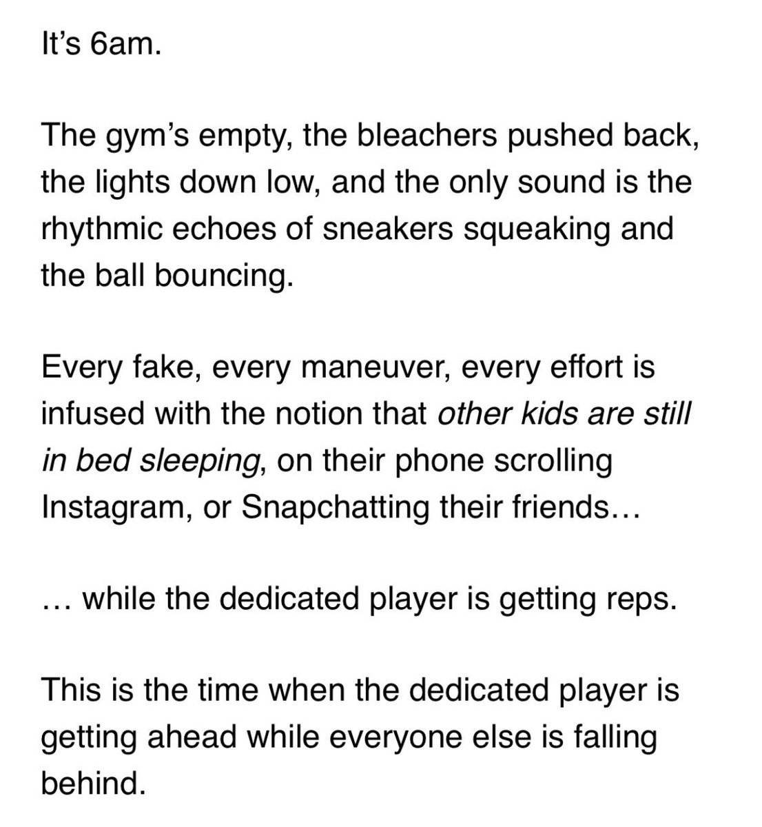 Coaches, send this to your players!