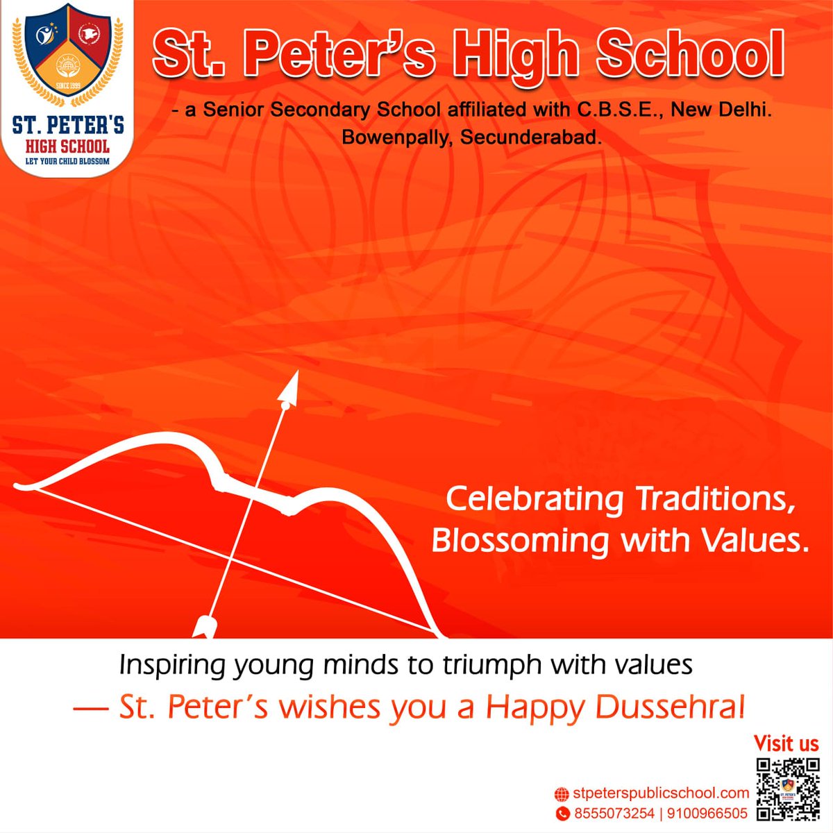 Traditions celebrated, values blossomed. Happy Dussehra from St. Peter’s High School