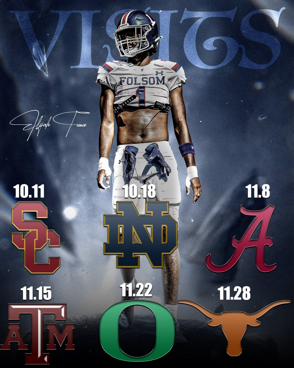 Unofficial Visits are set for the Fall. Let’s Go! 

<a href="/FolsomBulldogFB/">Folsom Football</a> <a href="/Passing_Academy/">NorCal Passing Academy</a> <a href="/coach_angel3/">Jalen Angel</a> <a href="/coachsclater/">Zach Sclater</a> <a href="/CoachIrsik1/">Coach Irsik</a> <a href="/Grool9/">Coach Watson-Greule</a> <a href="/coachshelusr/">Siuta Helu Sr</a> <a href="/CoachScottRob/">Scott Robison</a> <a href="/BrandonHuffman/">Brandon Huffman</a> <a href="/GregBiggins/">Greg Biggins</a>