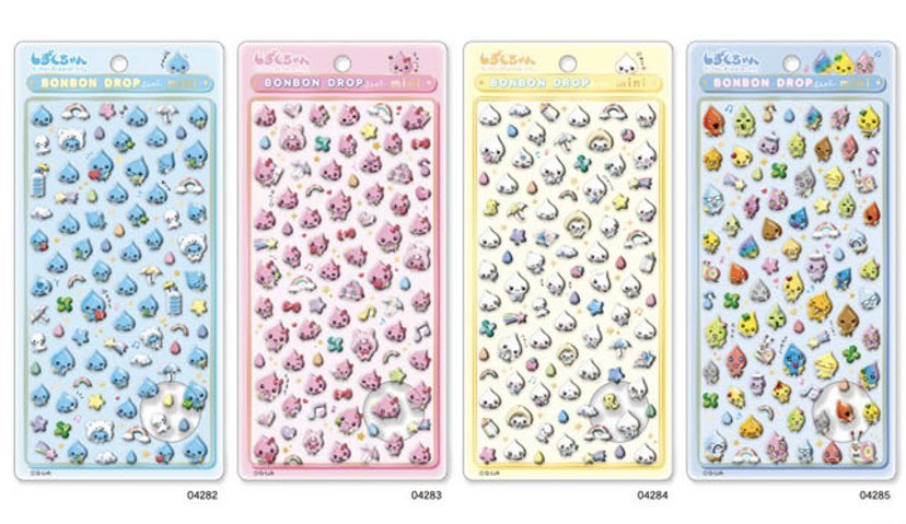 しずくちゃんのシール3種とシール帳、2月下旬入荷分が予約受付スタート