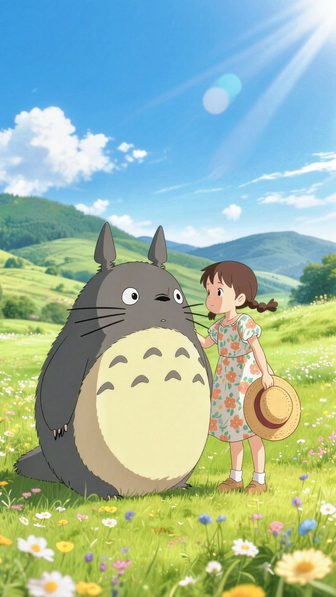 Metzcsgham's tweet photo. トトロアニメ💖
#壁紙
#癒やしの壁紙
#宮崎駿
#癒やしのアニメ
#トトロ https://t.co/MNpSUfBECb