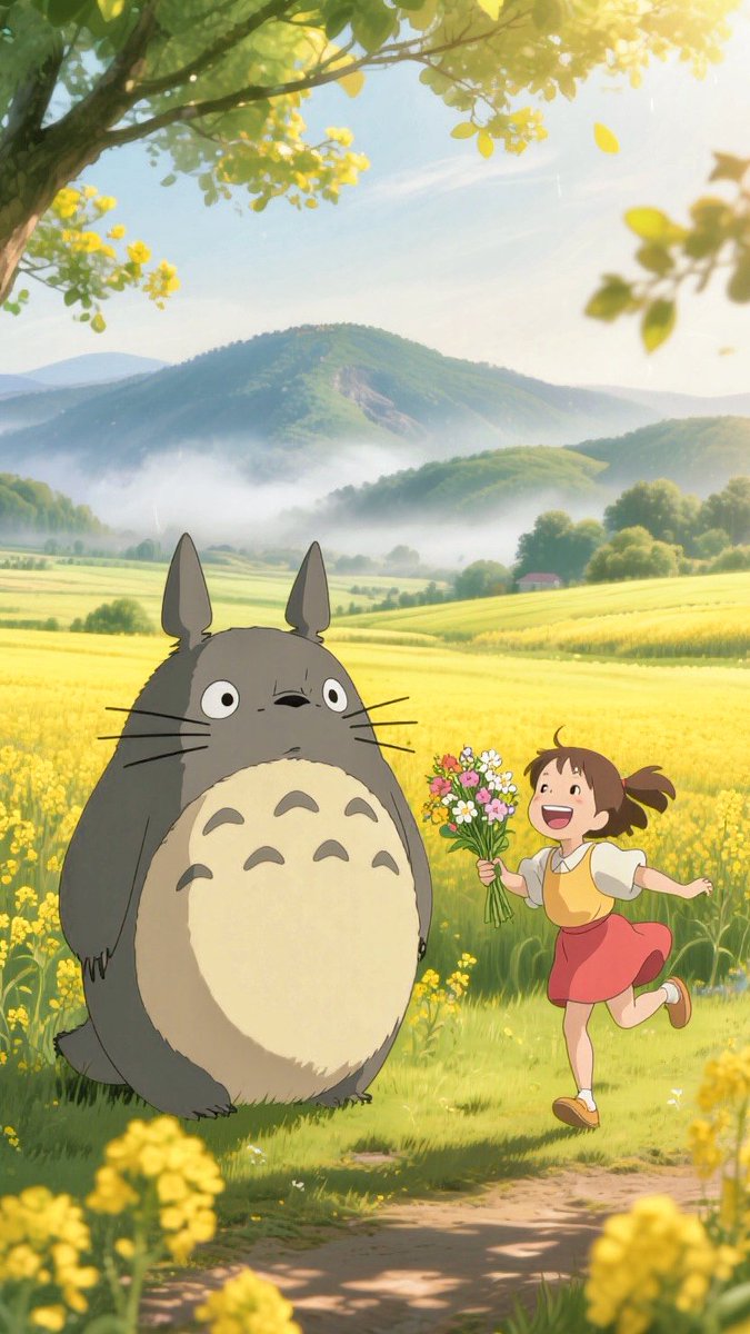 Metzcsgham's tweet photo. トトロアニメ💖
#壁紙
#癒やしの壁紙
#宮崎駿
#癒やしのアニメ
#トトロ https://t.co/MNpSUfBECb