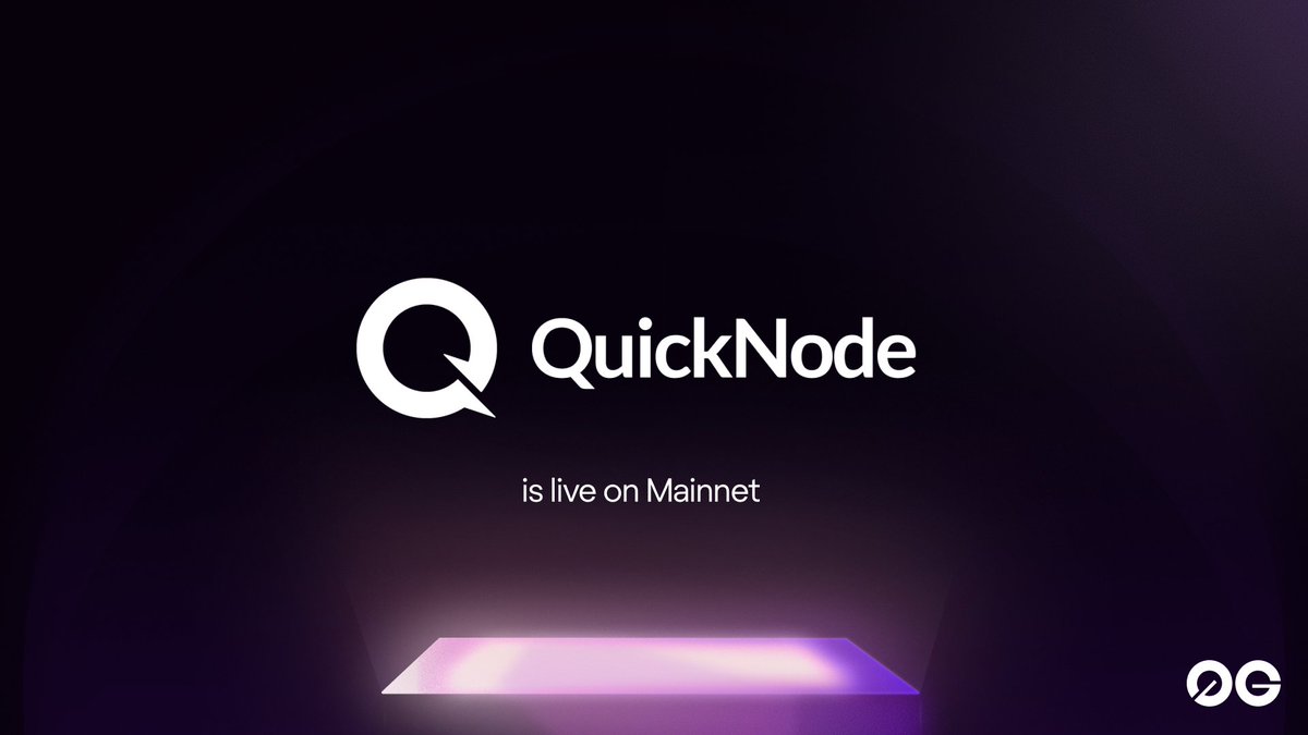 QuickNode is live on 0G mainnet.

<a href="/QuickNode/">QuickNode</a> now powers the largest AI L1, offering fast and reliable RPC endpoints and data services that help builders unlock next-gen AI, gaming, and high-frequency DeFi.

QuickNode will Defy Gravity.
