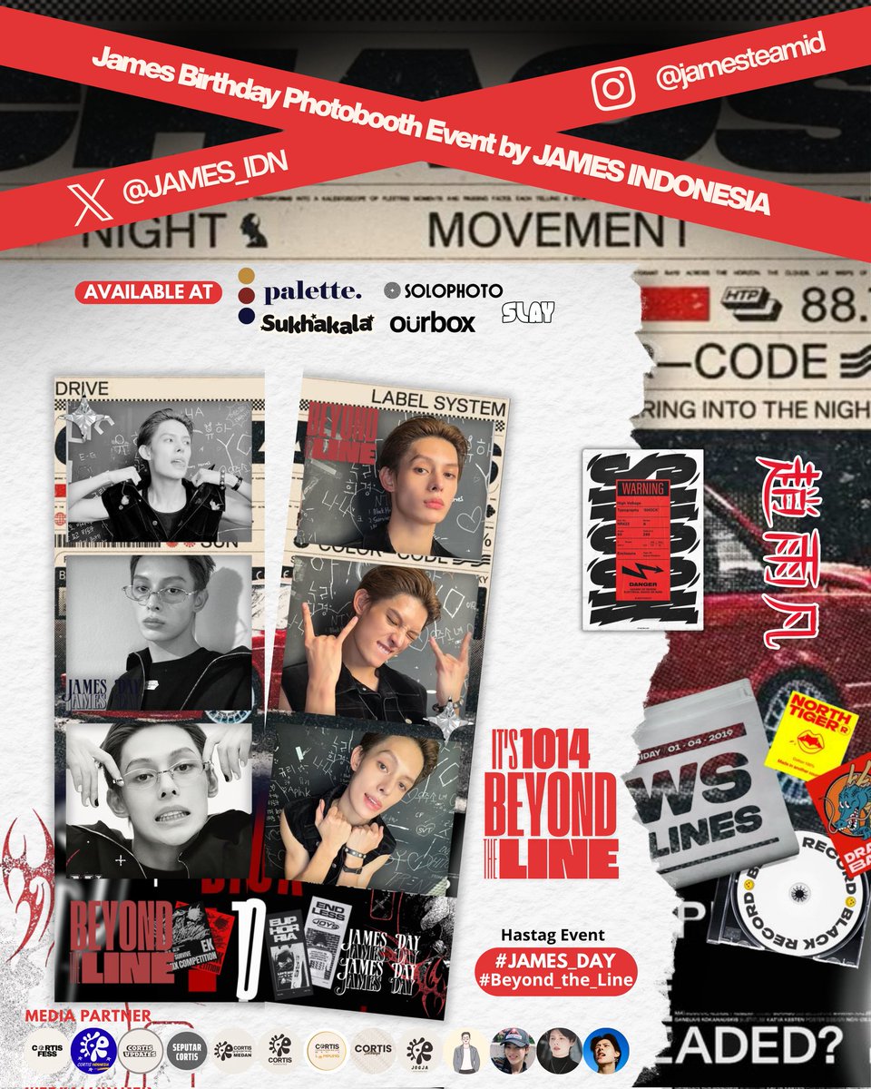 JAMES_IDN's tweet image. ✨ IT’S 1014! BEYOND THE LINE ✨
#JAMES Birthday Photobooth Event by @JAMES_IDN 🎉

📍 Available at: palette id, sukhakala, solophoto, ourbox, &amp;amp; slay! the box

📸 Share your moments &amp;amp; upload with hashtags
#Beyond_the_line #JAMES_DAY

#趙雨凡 #제임스 #CORTIS #코르티스