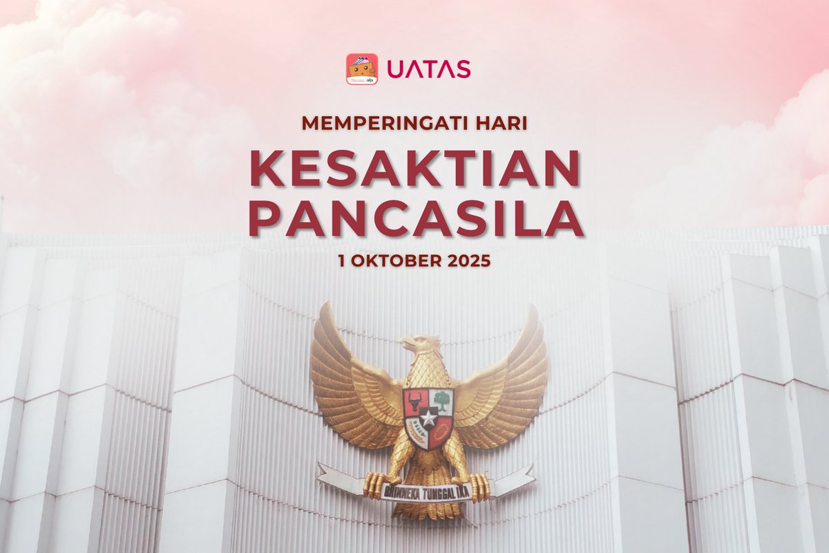 Selamat Hari Kesaktian Pancasila

Hari ini kita mengenang keteguhan Pancasila sebagai perisai bangsa yang menjaga persatuan dan keadilan di tengah keberagaman.
Mari terus mengamalkan nilai-nilai luhur Pancasila demi Indonesia yang damai, maju, dan sejahtera.