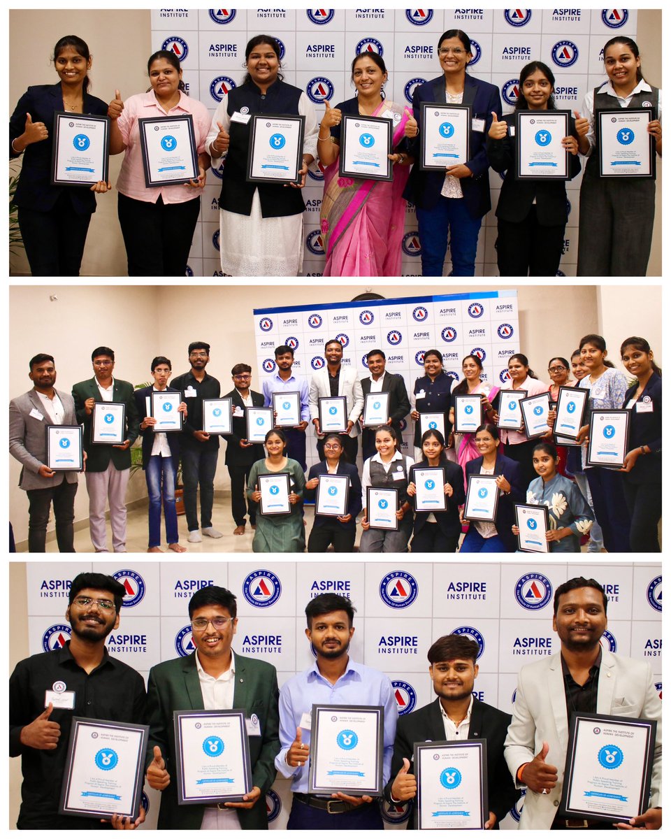 AspireTIHD's tweet photo. Certified &amp; Celebrated!✨
At Aspire’s 2-Day Public Speaking &amp; Communication Workshop, participants didn’t just attend  they spoke, they were heard, and they grew. 🌟
Congrats to every learner who earned their certificate!
#AspireInstitute #FindYourVoice #LeadWithConfidence https://t.co/SuzBNBdkOK