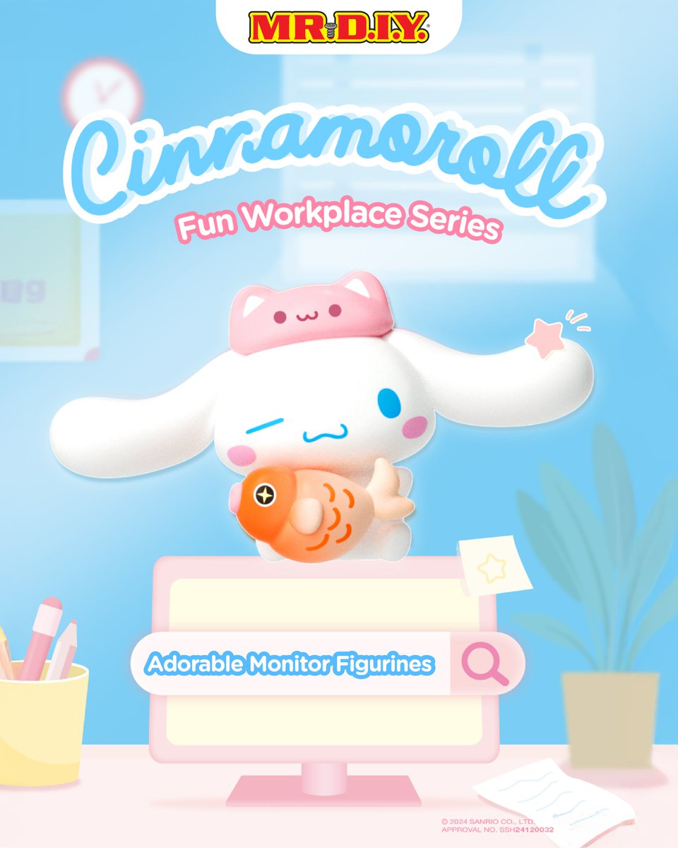 mrdiyPH's tweet image. Calling all Cinnamoroll fans! 🐾 Complete your Cinnamoroll Blind Pack collection and add extra cuteness to your desk or screen! 🌟 Available now at MR DIY!

#MRDIYPH #AlwaysLowPrices #MeronDIYan #Sanrio #Cinnamoroll #KawaiiFinds #BlindPack #NewArrival