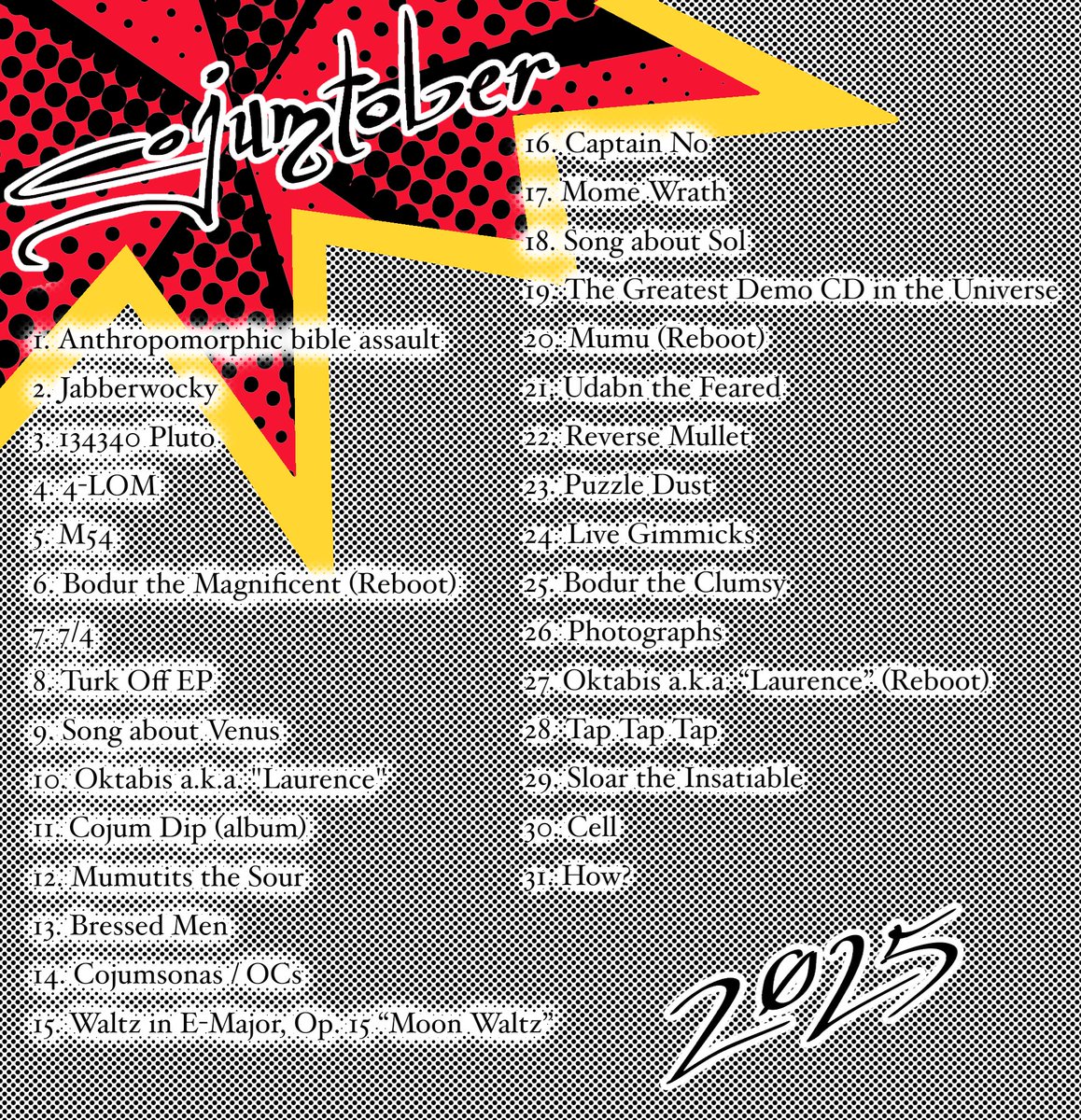 4LOMachine's tweet image. CAPTAIN NO THE LOVE MACHINE PRESENTS: THIS YEAR&apos;S (UNOFFICIAL) #COJUMTOBER!!!! i have nothing more to say. HAVE FUN!!!! and make sure to use the hashtag so everything can be found in one place :]