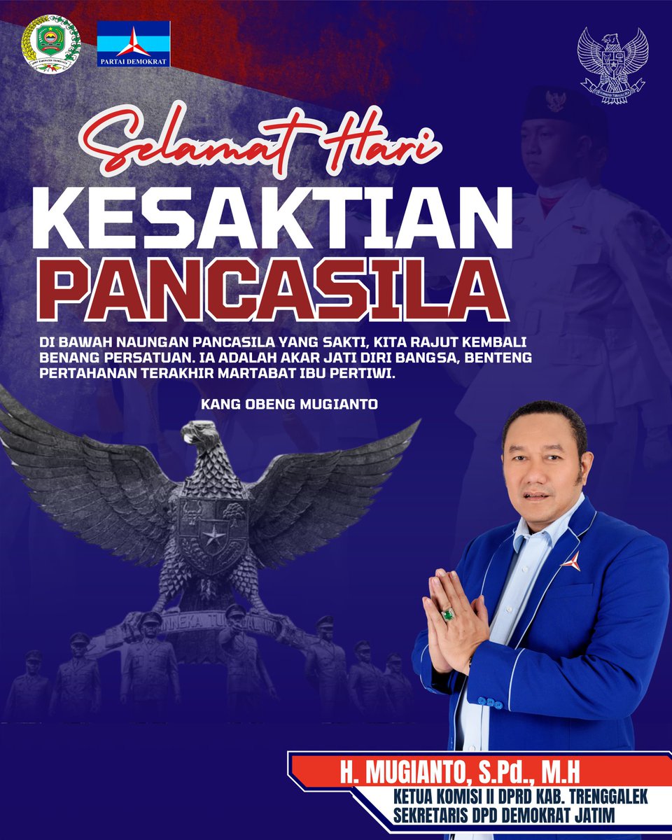 KangMugiObeng's tweet photo. #kangobeng #demokrat #harikesaktianpancasila https://t.co/CQjhIbiEV8