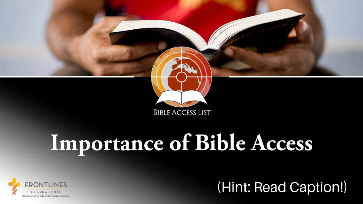 frontlines_fli's tweet photo. For millions facing persecution, the Bible not just a book, it’s a lifeline. It offers hope in despair, comfort in suffering and a guide for living. In a world where they are told their faith is a crime, the Word of God reminds them they are not alone: https://t.co/YoR7oSD8jN https://t.co/ApKLGP0JKx