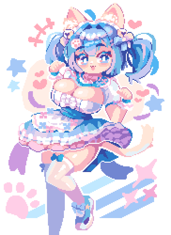 X_POPPO_X's tweet image. ささみちゃんのすっごいかわいい子です～！！💙🩷✨
リクエストありがとう！！！！！！！！！🥰