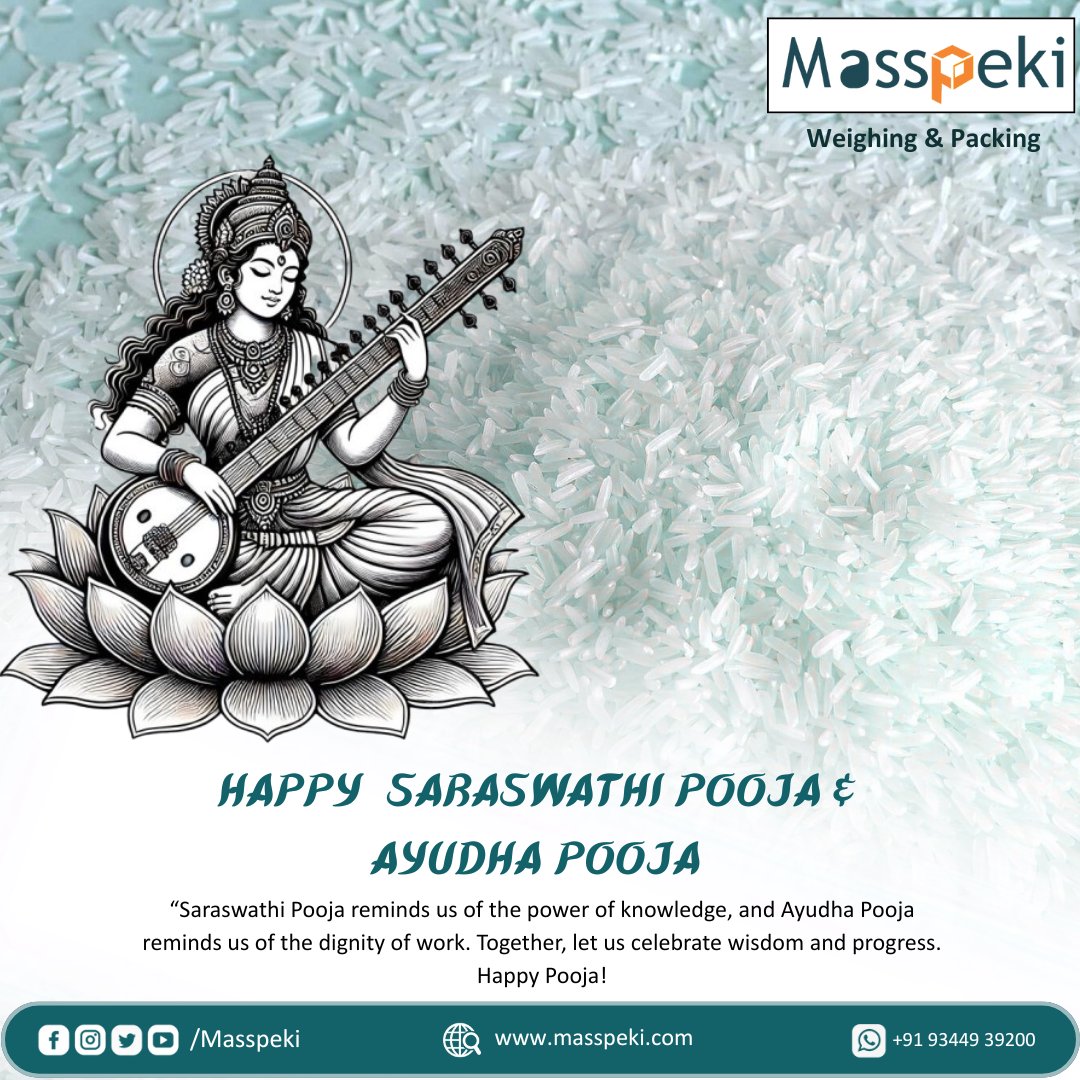 masspeki's tweet image. Happy saraswathipooja &amp;amp; Ayudhapooja 2025
📲 : +91 93449 39200
🌐: masspeki.com 
📌:Socialmedia: masspeki 
#ricepacking_machine #Singlehead #tripleheadmachine #Doublehead 
#masspeki #flourpackingmachine  #truckloadingconveyor #saraswathipooja #AyudhaPooja2025