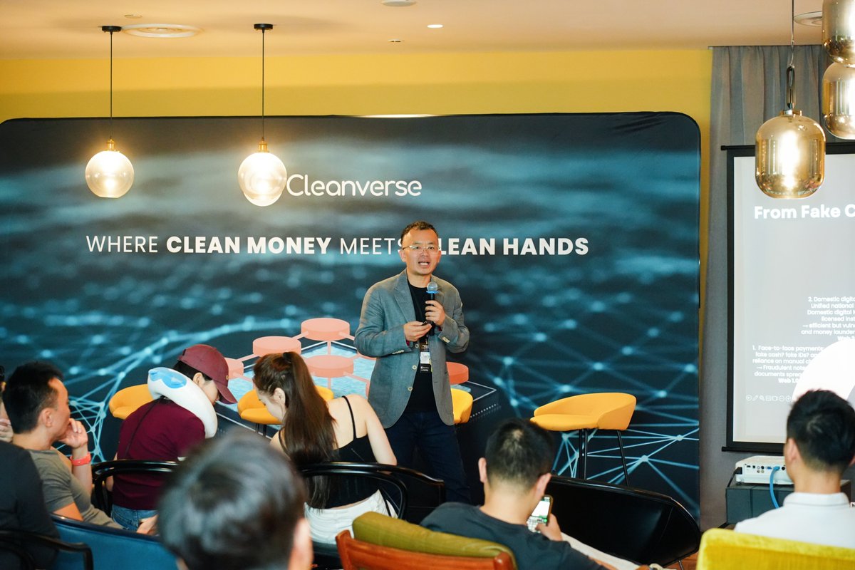 TheCleanverse's tweet photo. 🚀 “Why the Future of On-Chain Finance Demands Clean Rails”
Our Founder Charles kicked off the #Cleanverse Launch with a bold message:
✅ Trust must move at the speed of money
✅ Compliance should be built-in, not bolted on
✅ Clean rails enable tokenisation, stablecoins & AI finance
📸 Scenes from the keynote 👇
#Web3 #OnChainFinance #Compliance