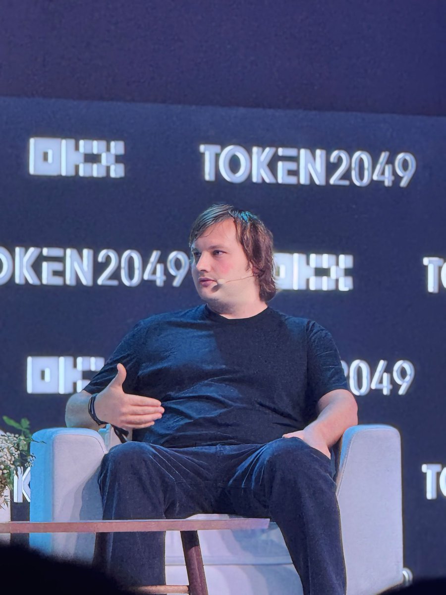 <a href="/KaiaChain/">Kaia</a> <a href="/open_asset_inc/">Open Asset</a> <a href="/nael_idrx/">Nael</a> <a href="/SpartanGroup/">Spartan Group</a> <a href="/0x_DTan93/">Darius</a> <a href="/mirana/">Mirana Ventures</a> <a href="/caladanxyz/">Caladan</a> <a href="/ciaobelindazhou/">Belinda</a> @OVioHQ <a href="/PakningLuk/">Pakning Luk</a> <a href="/BitgetWallet/">Bitget Wallet 🩵</a> <a href="/RedotPay/">RedotPay Official</a> <a href="/twitericsong/">Eric Song</a> <a href="/oobit/">Oobit</a> <a href="/token2049/">TOKEN2049</a> <a href="/ivcryptofund/">IVC (Infinity Ventures Crypto)</a> <a href="/biptapofficial/">biptap</a> <a href="/dilysho/">✨ Dilys ✨</a> <a href="/DCENTWALLETS/">D'CENT Wallet</a> <a href="/LairFinance/">Lair Finance</a> <a href="/seo_sangmin/">Sangmin Seo (Sam) {&}</a> @bitgetglobal <a href="/morphnetwork/"></a> <a href="/Goltra/">Goltra</a> <a href="/GracyBitget/">Gracy Chen @Bitget</a> <a href="/AliceL991/">Alice</a> <a href="/ForesightVen/">Foresight Ventures ​</a> <a href="/usithetalk/">Vugar Usi</a> <a href="/elkaleh/"></a> <a href="/yuenok/">Elaine Yu</a> <a href="/CNBCi/">CNBC International</a> <a href="/_RichardTeng/">Richard Teng</a> <a href="/binance/">Binance</a> <a href="/HHorsley/">Hunter Horsley</a> <a href="/bitwise/"></a> <a href="/TimMcCourtCME/">Tim McCourt</a> <a href="/CMEGroup/">CME Group</a> <a href="/circle/">Circle</a> <a href="/fundstrat/">Thomas (Tom) Lee (not drummer) FundstratDirect.com</a> <a href="/BitMNR/">Bitmine (NYSE-BMNR) $ETH</a> <a href="/ethereum/">Ethereum</a> <a href="/CryptoHayes/">Arthur Hayes</a> <a href="/chameleon_jeff/">jeff.hl</a> <a href="/HyperliquidX/">Hyperliquid</a> <a href="/aave/">Aave</a> /27 What’s next for DeFi:

<a href="/chameleon_jeff/">jeff.hl</a> @hyperliquidx and <a href="/gdog97_/">G | Ethena</a> mentioned perps swap

Stani Kulechov <a href="/aave/">Aave</a>: Bringing Yields more mainstream —> to mass market in a form that isn’t complex as it is now. 

<a href="/token2049/">TOKEN2049</a> #Token2049