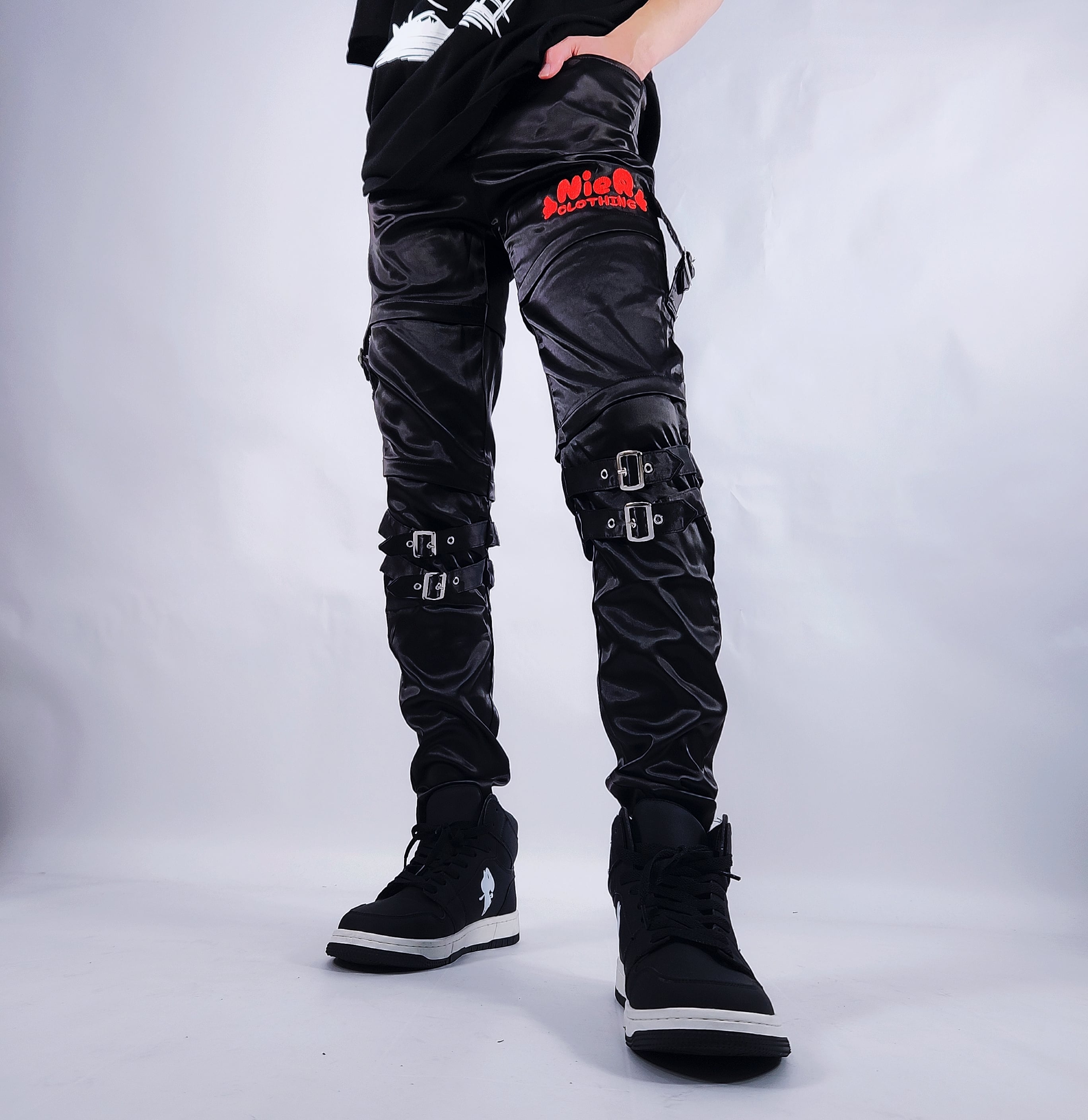 NieR サテン生地高品質SIDE STYLISH VISUAL PANTS stylish pants | NIER CLOTHING