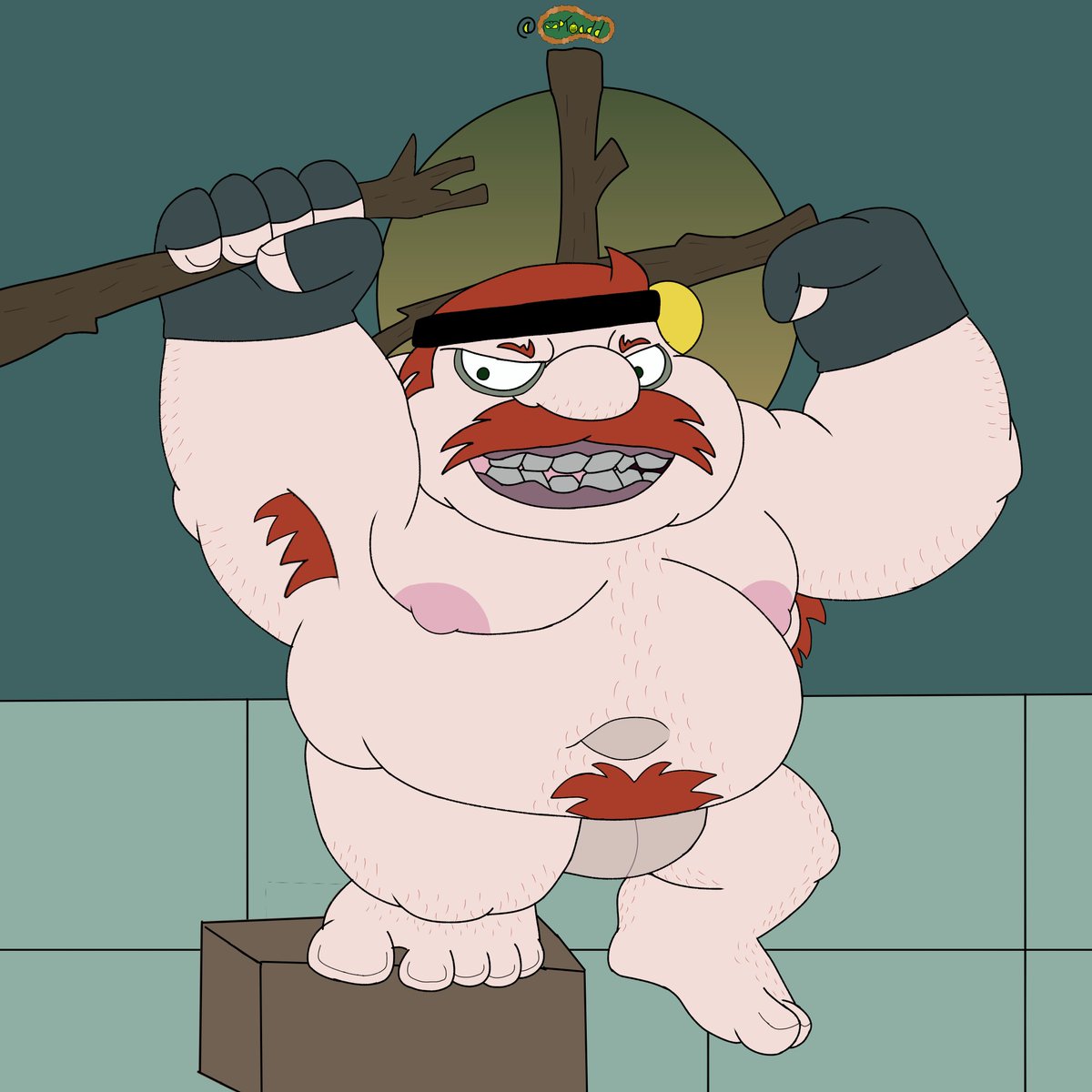 MPToadd's tweet image. The witch doctor Lagnazzo in his own lab leavin for the woods changin gears by first wishes y&apos;all a happy last day of #Biceptember with his gains!💪🎃

#OC