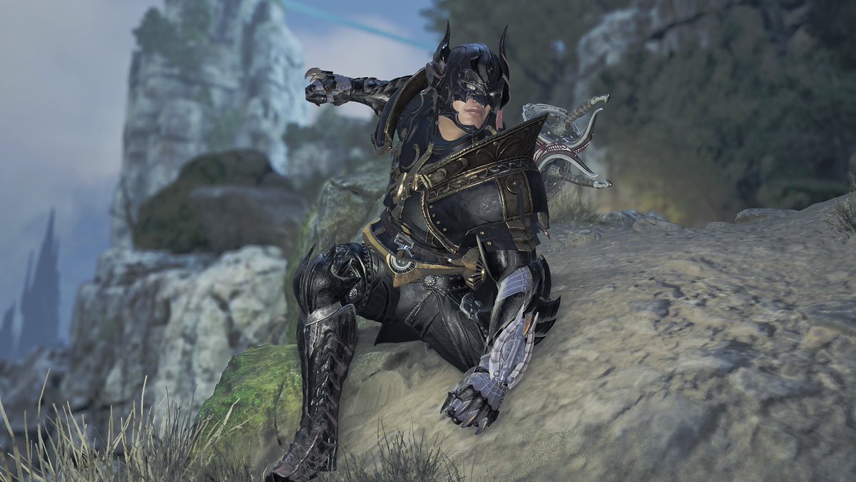 sugiotouto's tweet image. モンハンワイルズ重ね着 176着目
#DCコミック より、バットマン再現🦇

「人の本性は行動で決まるものだ」

黒いコウモリを模したスーツとマスクを身に纏い、ゴッサムシティを影から守るスーパーヒーロー

新しい重ね着で早速作ってみました^ ^
#モンハンワイルズ
#まちゅりコス