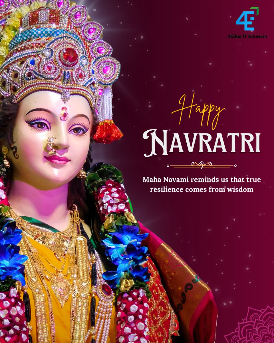 4Edge_IT's tweet image. ✨ This Maha Navami, let’s celebrate the power of knowledge — because in learning, lies the strength to transform workplaces and lives.
#Navaratri2025 #4EdgeIT #LearningSolutions #Growth