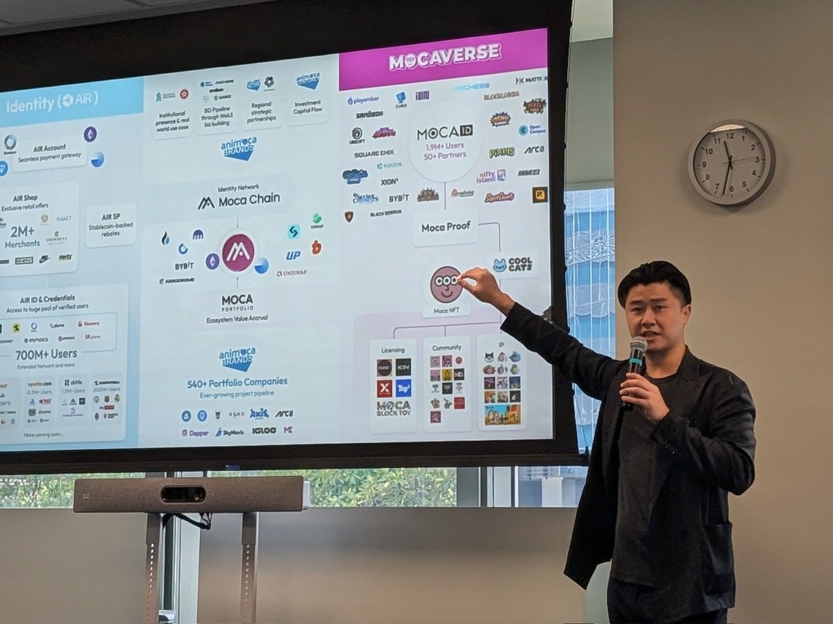 rabbitholemoca's tweet photo. Throwback to a good #mocat @Moca_Network Day 1 of @token2049 Singapore with moca chain use case demos and dinner with @tylerdurden88. https://t.co/U5ekimQScE