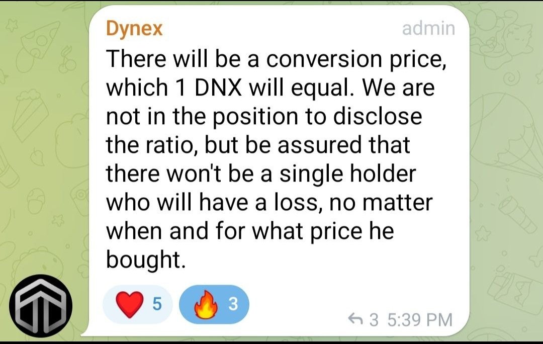 Defaultplayer13's tweet photo. $DNX goes stock Exchange...

"No one will be at loss - No matter when and for what price he bought"

Means its minimum above $1,40 👀

Now sitting at $0,06 ⌛

Could be a fast 20-30x 🚀🚀🚀🚀

NFA DYOR 
#QUANTUM #BTC #ETH #DNX #STOCK https://t.co/trXpAfbXFF