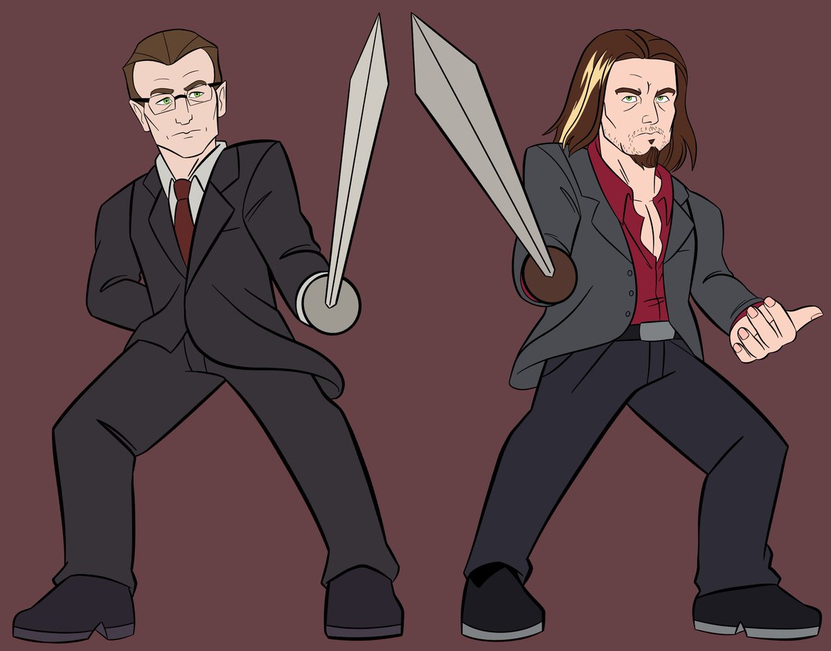 Slushilanche's tweet photo. Sorry I post too many WIPs but here they are next to each other flat colored, also I fixed Charles' face proportions https://t.co/bLAWurE5JB