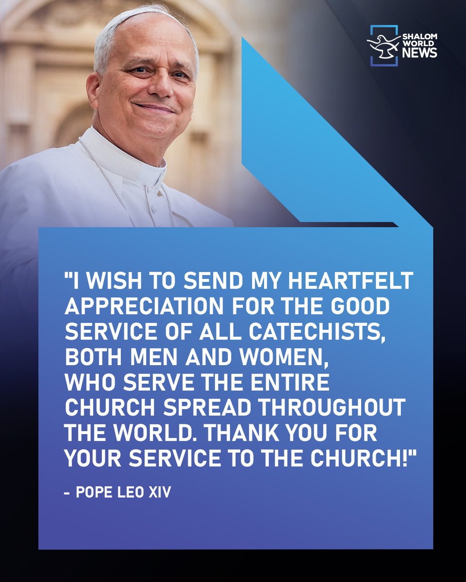 shalomworldnews's tweet photo. #PopeLeoXIV #Catechists #shalomworldnews https://t.co/NB6XaLS8bs