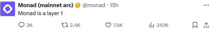dcityuknow's tweet photo. Countdown to @monad mainnet - 10 days 10 hours
Đếm ngược còn 10 ngày nào mấy bác !
Để xem con hàng tím lịm tìm sim này sẽ chấm dứt kỷ nguyên testnet như thế nào nha😷
GMONAD with Layer 1 100B supply 😆
#memeMONAD https://t.co/qBZ7xntXFX