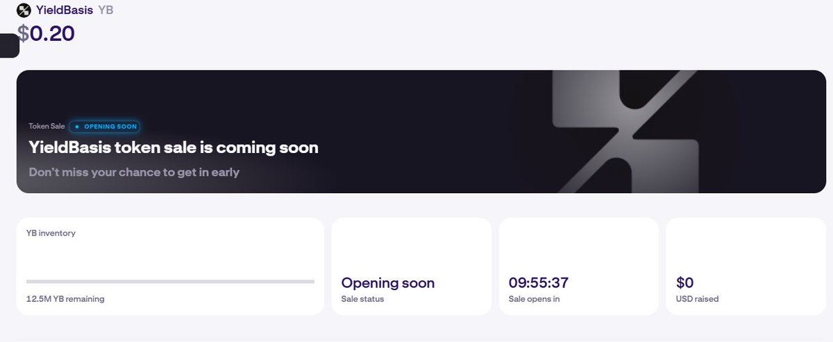 Hitoch57's tweet photo. GM Friends
How're you all
Excited to share a pre-sale project which going to start less then 10 hours into @krakenfx 

Upto $130M Committed into yesterday merit basis pre-sale. That's Huge
Pre-sale SZN Ongoing fr
i'm talking about YieldBasis (YB) token

Sale Start Date: October 1st at 14:00 UTC

 Tokens offered in the sale: 1.25% of total supply (~$2.5 million total)
 Total supply: 1,000,000,000 YB

 FDV: $200 million
 Price per token: $0.20 (fixed)

 Minimum purchase: $10
 Maximum purchase: $10K
i'm going to be a part of this pre-sale
are you interested?

if yes just do kyc into kraken. deposit how many want to invest