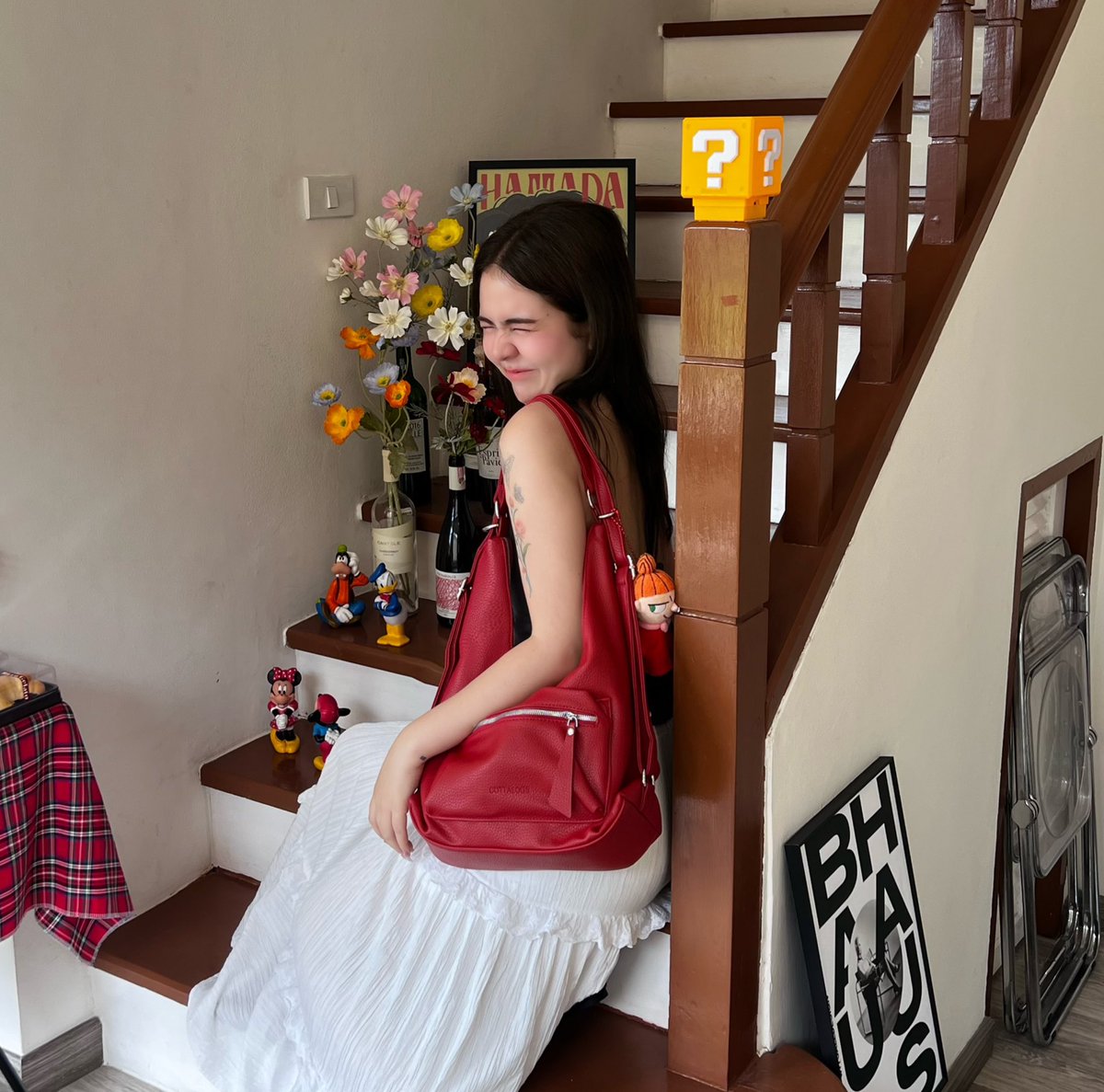 nchdaq's tweet image. กดกระเป๋า cottalogs ใบใหม่มาและใช้มาเกือบเดือน เชียร์ค่ะหนังดีมาก ทน สวย รุ่นนี้กดสีแดงมา สะพายได้กี่แบบไม่รู้อะเยอะไปหมด น่ารักมากและโคตรจุ🍅🍅🍅