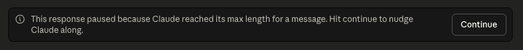 Ok <a href="/AnthropicAI/">Anthropic</a> I see what you guys did here with <a href="/claudeai/">Claude</a> 

This is way better than just killing my chat at context window limit - which is frustrating.

I love this solution. I'm able to finish my work. 

I really would love to hear how you built/enabled this.