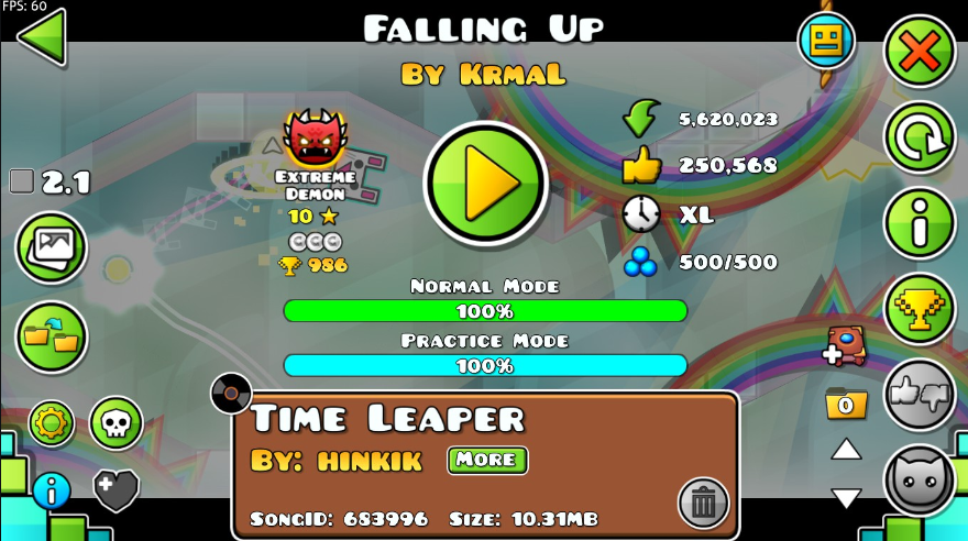 El jugador <a href="/jJerex08/">jJota08</a> se paso el Extreme Demon "Falling Up" GG!!