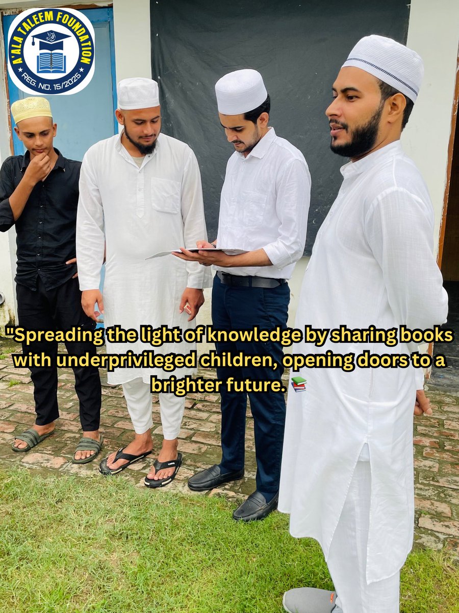 Aala Taleem foundation visited Madrasa Darul Tayyeba in district Amroha and distributed books to underprivileged children.
Our vision is that , It empower  them, break poverty cycles, and foster balanced growth for a brighter, inclusive future.
#education #underprivilegedchildren