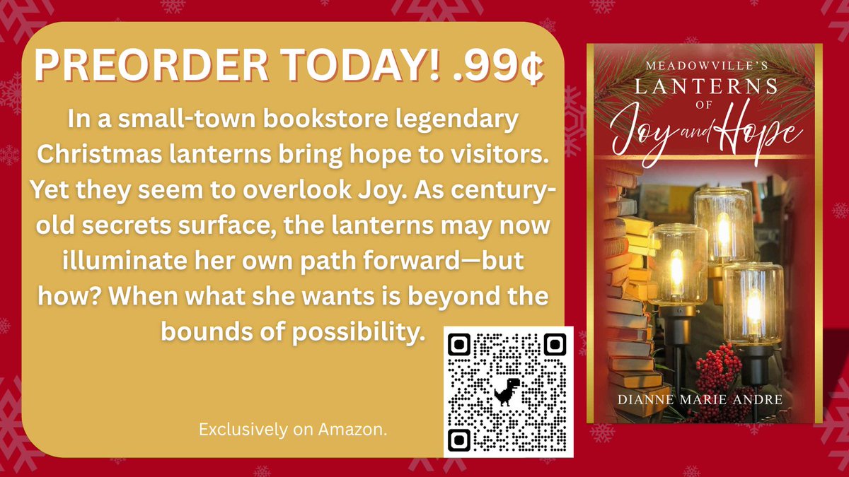 Early reader comments:
"I needed a message of hope. This is a great read." -D.B.
"I am not one to read Christmas books or watch Christmas movies outside of Christmastime but I really enjoyed getting into the Christmas spirit with this one!" -J.M. amazon.com/dp/B0FT5VX863/…?