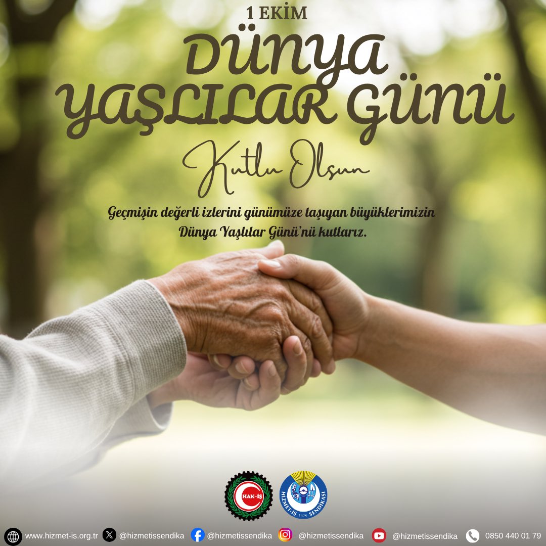 Toplumumuzun hafızası, kültürümüzün taşıyıcısı ve bizlere rehberlik eden büyüklerimiz; sabırları, emekleri ve hayat tecrübeleriyle yarınlarımıza ışık tutmaktadır.

Yaşlılarımızın hak ettikleri saygı, ilgi ve değerle yaşamalarını önemsiyor; tüm büyüklerimize sağlık, huzur ve