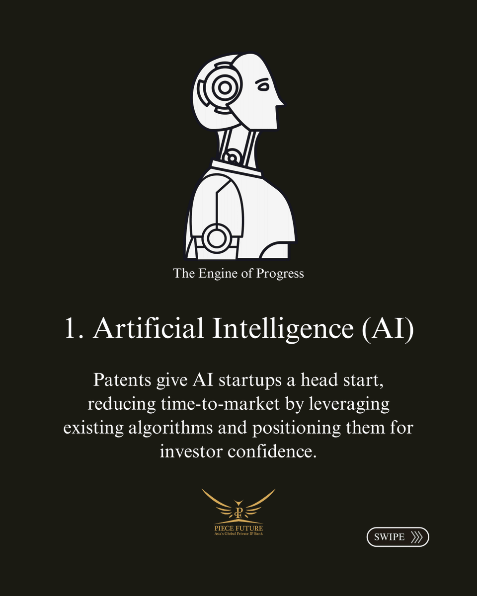 piecefuture_ip's tweet photo. 🌍 Patents are reshaping how industries innovate and compete. No longer just papers, they’re launchpads for startups driving impact. From AI to healthcare, here are five industries leading the transformation. 

#Patents #Startups #IntellectualProperty #OpenInnovation #IPHatch https://t.co/MSkr1tANSZ
