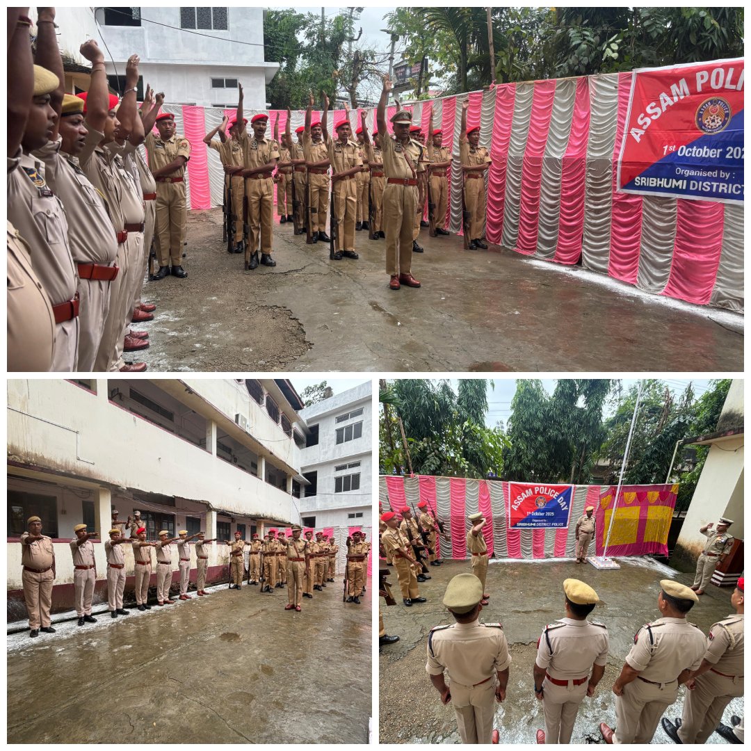 sribhumipolice's tweet photo. Sribhumi Police proudly observed #AssamPoliceDay with respect and dedication towards service, safety, and commitment to the people.  #ServiceWithHonour @CMOfficeAssam @assampolice @DGPAssamPolice @HardiSpeaks @KangkanJSaikia https://t.co/sFBtREq7rG