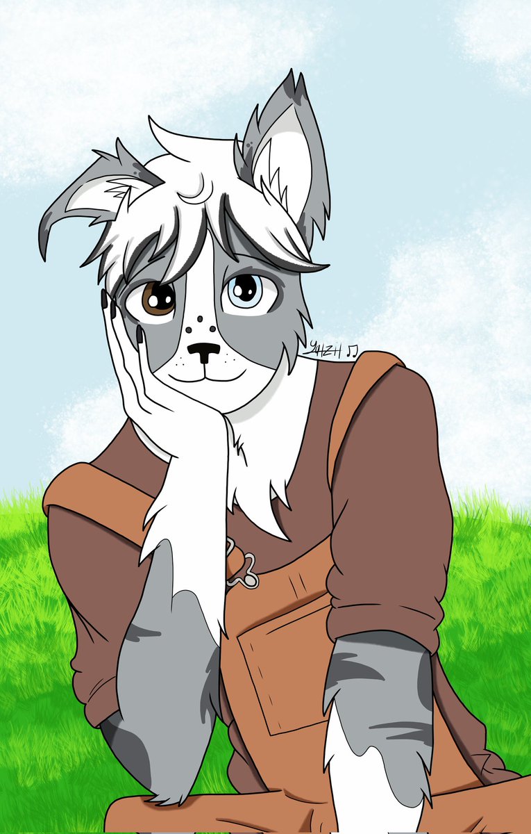 Lupin.

#originalcharacterart #furryfandom #Furry #bordiecollie #digitalart