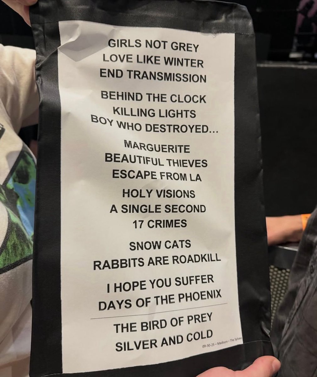 09/30/2025 - Madison, WI Setlist
