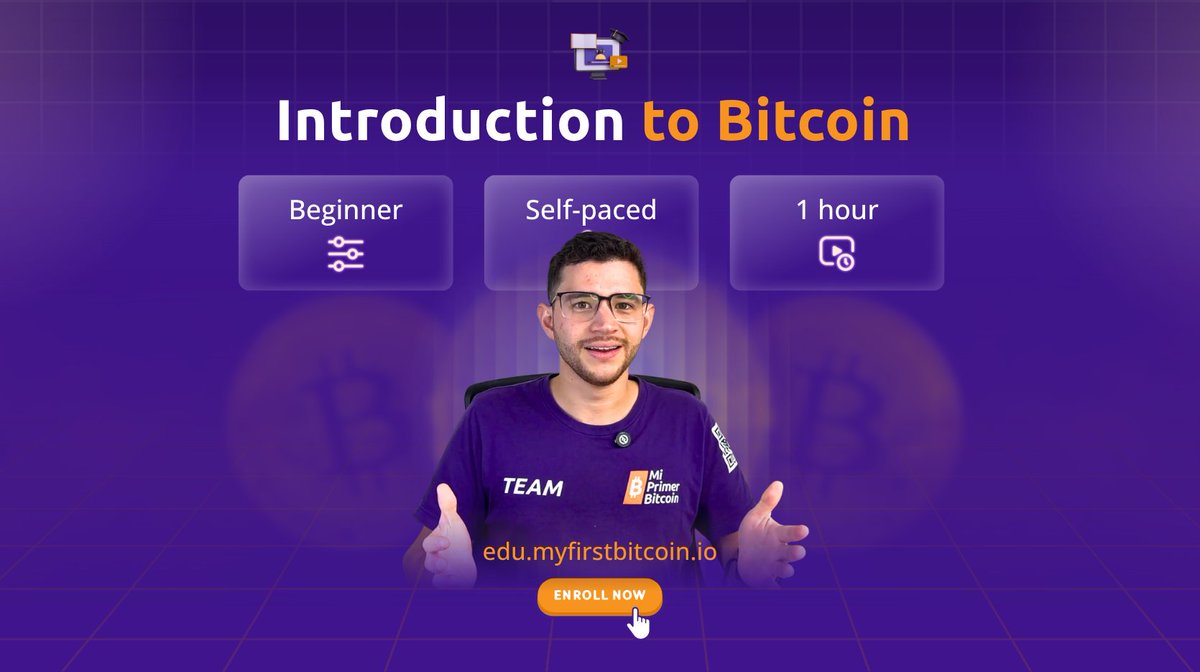 Mi Primer Bitcoin (@myfirstbitcoin_) on Twitter photo The Introduction to Bitcoin course is now available for everyone! 🌎
Understand money & Bitcoin in just 60 minutes.
🎥 8 Videos + 📝 3 Quizzes
Learn anytime, anywhere — at your own pace.📚 The Introduction to Bitcoin course is now available for everyone! 🌎
Understand money & Bitcoin in just 60 minutes.
🎥 8 Videos + 📝 3 Quizzes
Learn anytime, anywhere — at your own pace.📚