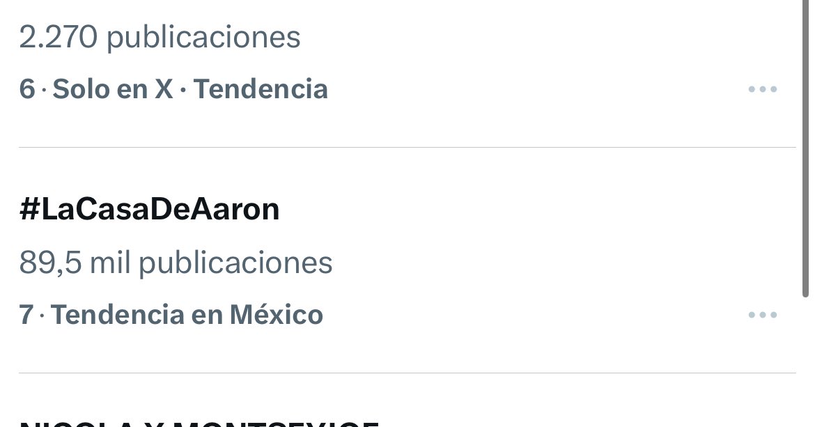 _Pequeee's tweet photo. Jajajajajajajjaajja la única CASA que está en tendencia 😎❤️🫰🏽🔥 

Pos que paso ? 😎

#lacasadeaaron AARON NUESTRO GANADOR 
NOS VAMOS CON AARON https://t.co/b1liW45JGY