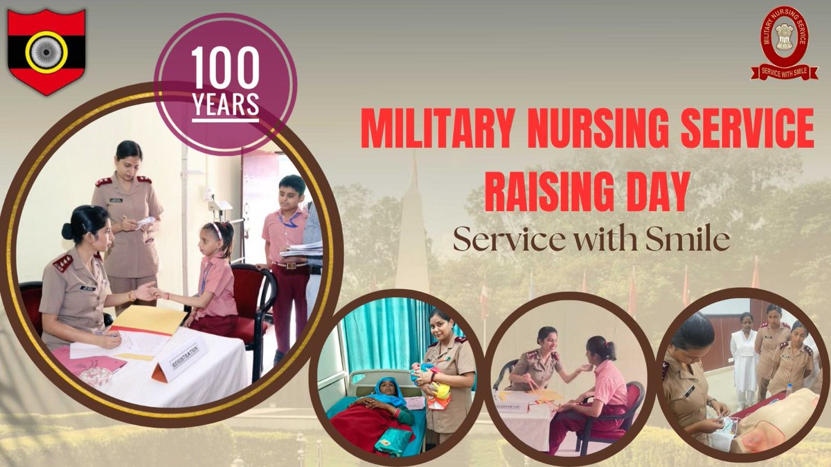 westerncomd_IA's tweet image. #RegtlEthosLifeFullOfPride
*100 Years of Service with Smile*
Lt Gen #ManojKumarKatiyar, PVSM, UYSM, AVSM #ArmyCommander, extends warm greetings &amp;amp; best wishes to all Ranks, Veterans &amp;amp; families of #MilitaryNursingService on their historic milestone of 100th Raising Day.

The…