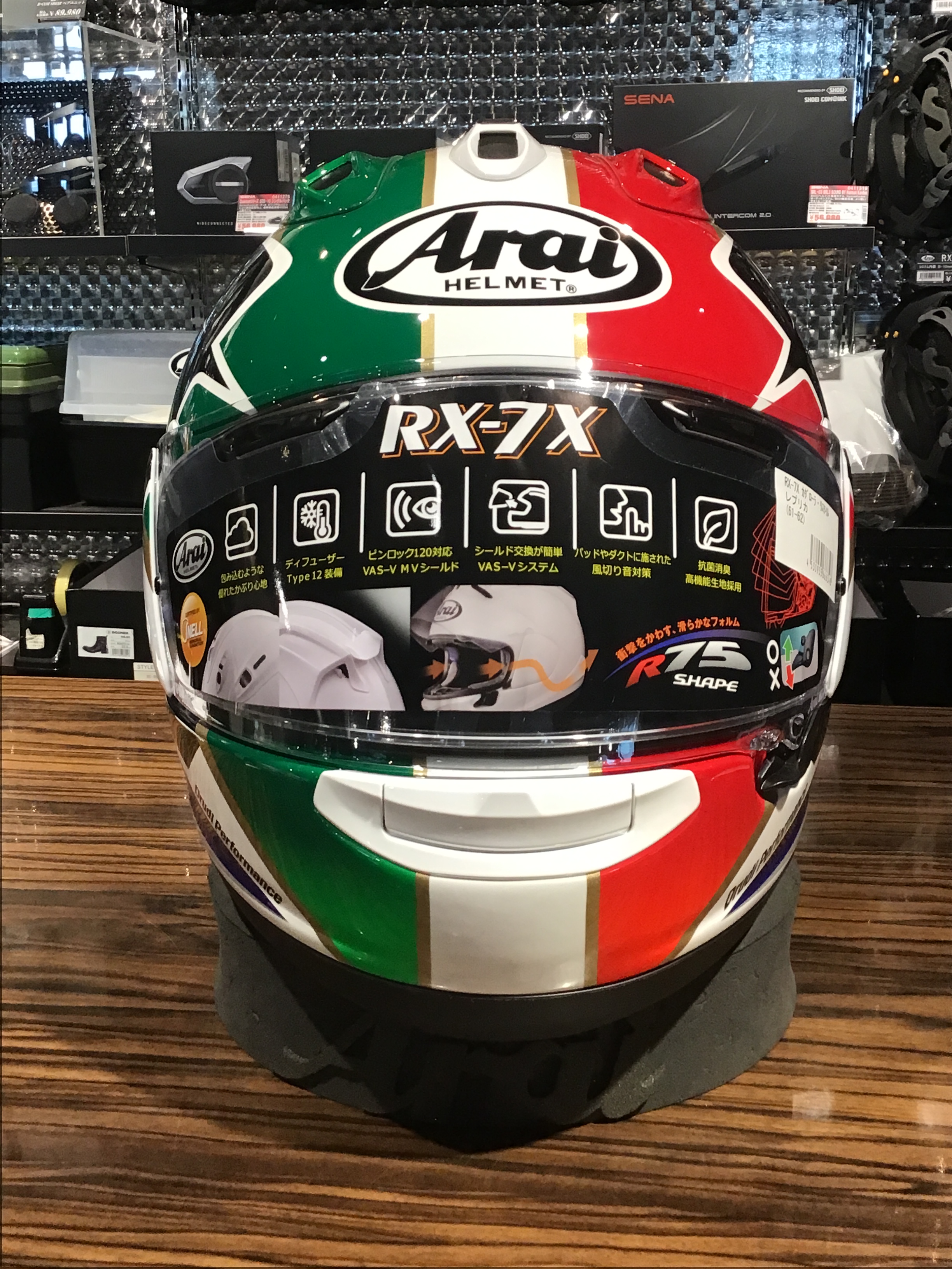 ルカ・カダローラレプリカヘルメット 千葉北2りんかん】ARAI RX-7X ルカ・カダローラレプリカ登場