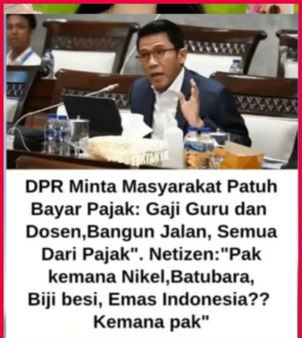 Biaya operasional negara semua dari pajak, lalu SDA kita yang melimpah ruah untuk apa dan siapa..?
