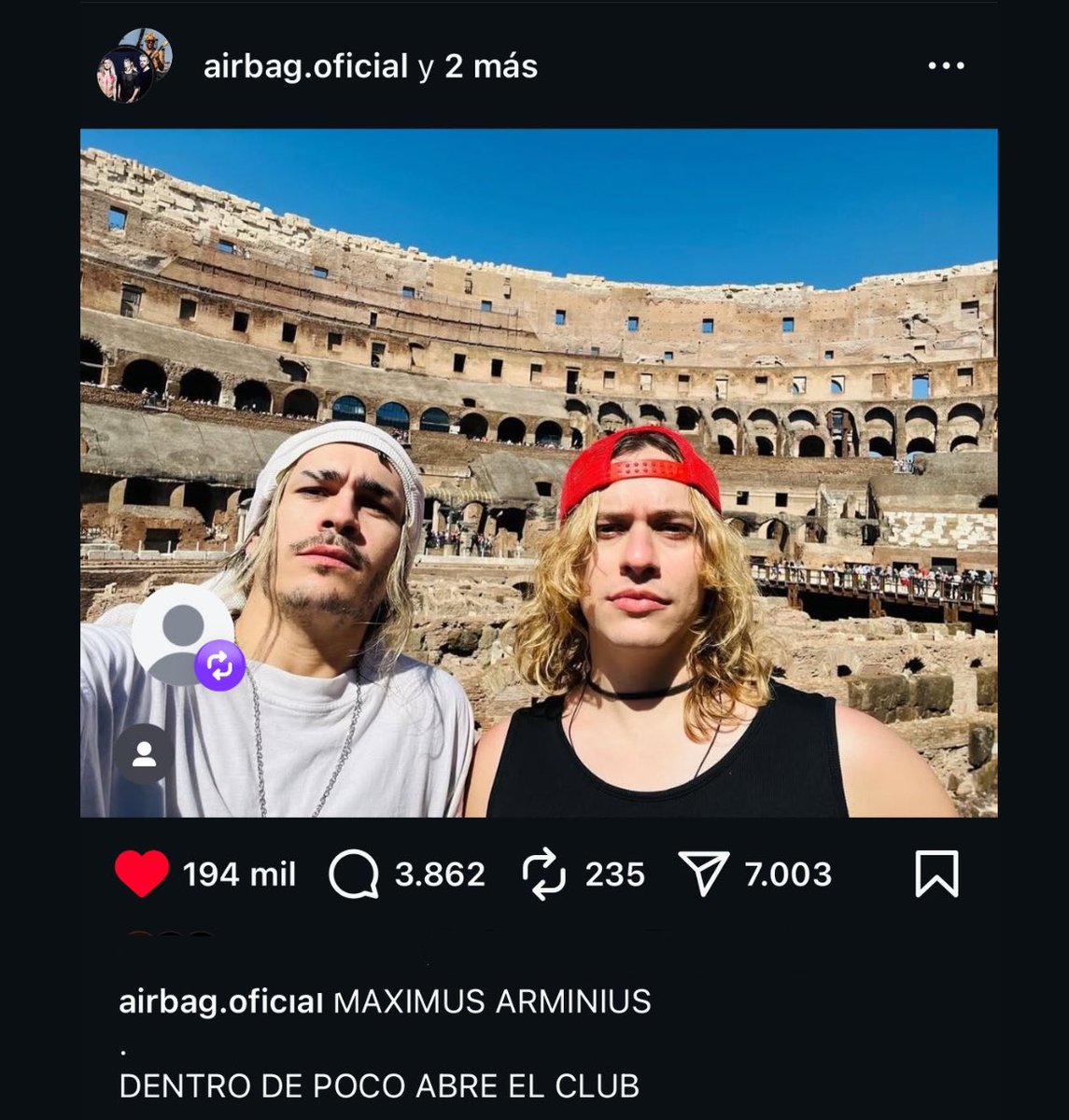 sardellisclub's tweet photo. en febrero subieron esto y el coliseo fué CLARAMENTE una referencia al monumental por su forma dando a entender que se venía el primer river de la banda. ahora pato vuelve a hacer referencia a “maximus” ????? 

cerramos el año en el monumental? se viene el cuarto? https://t.co/MYmm0fbdl2
