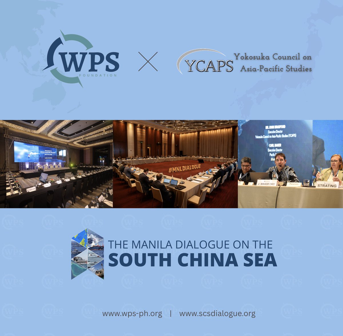WPS is proud to continue its partnership with @YCAPS_Japan for The Manila Dialogue on the South China Sea. 🇺🇸🇯🇵
YCAPS Executive Director &amp; Managing Research Fellow, Dr <a href="/MarSec_Bradford/">John Bradford</a>, will lead a delegation of YCAPS-associated experts to the dialogue. #MNLDIALOGUE