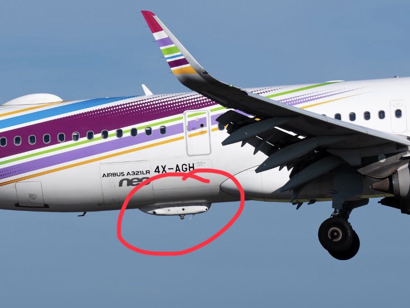 Arkia Airlines fits its aircraft with a missile defense system called Flight Guard (sometimes referred to as Magen Rakia or Sky Shield) to counter heat-seeking Man-Portable Air Defense Systems (MANPADS). The system uses infrared sensors to detect incoming missiles and then