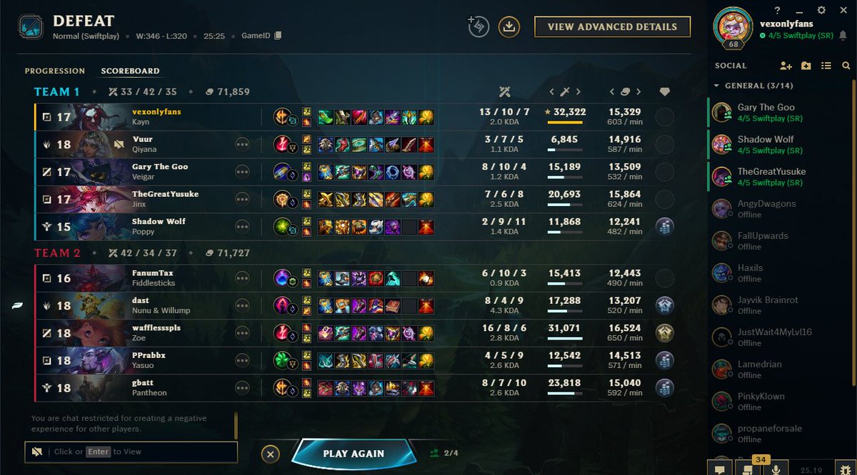 Warmnut2's tweet image. I hop on for a few games and i have this person trolling in a swift perma feeding then complaining then runs it down bot all game and im the toxic one if i said they need to get caitlyn passived in game. Thank riot me not typing is making the player base better kappa